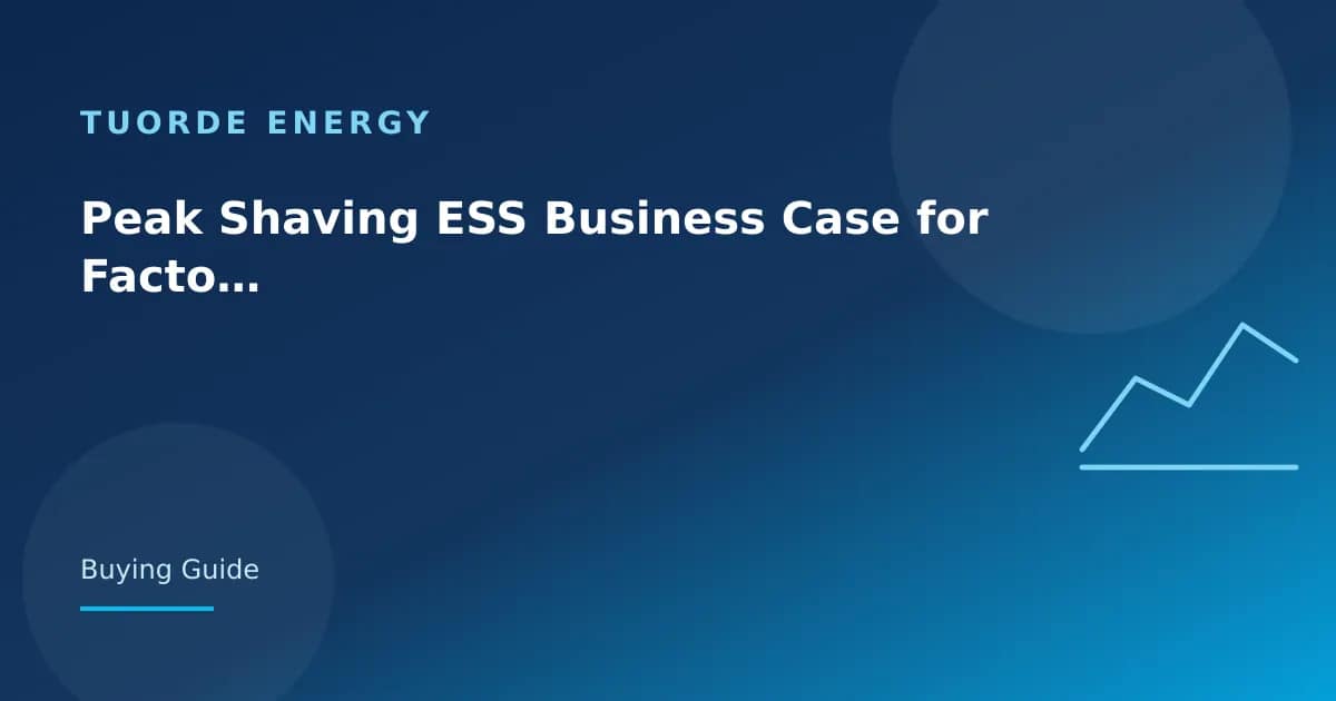 Бизнес-кейс peak shaving ESS для заводов Tuorde lithium battery article cover
